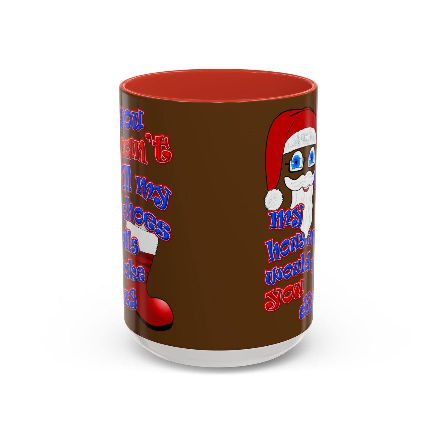 santa's shoes - Accent Mug (brown)