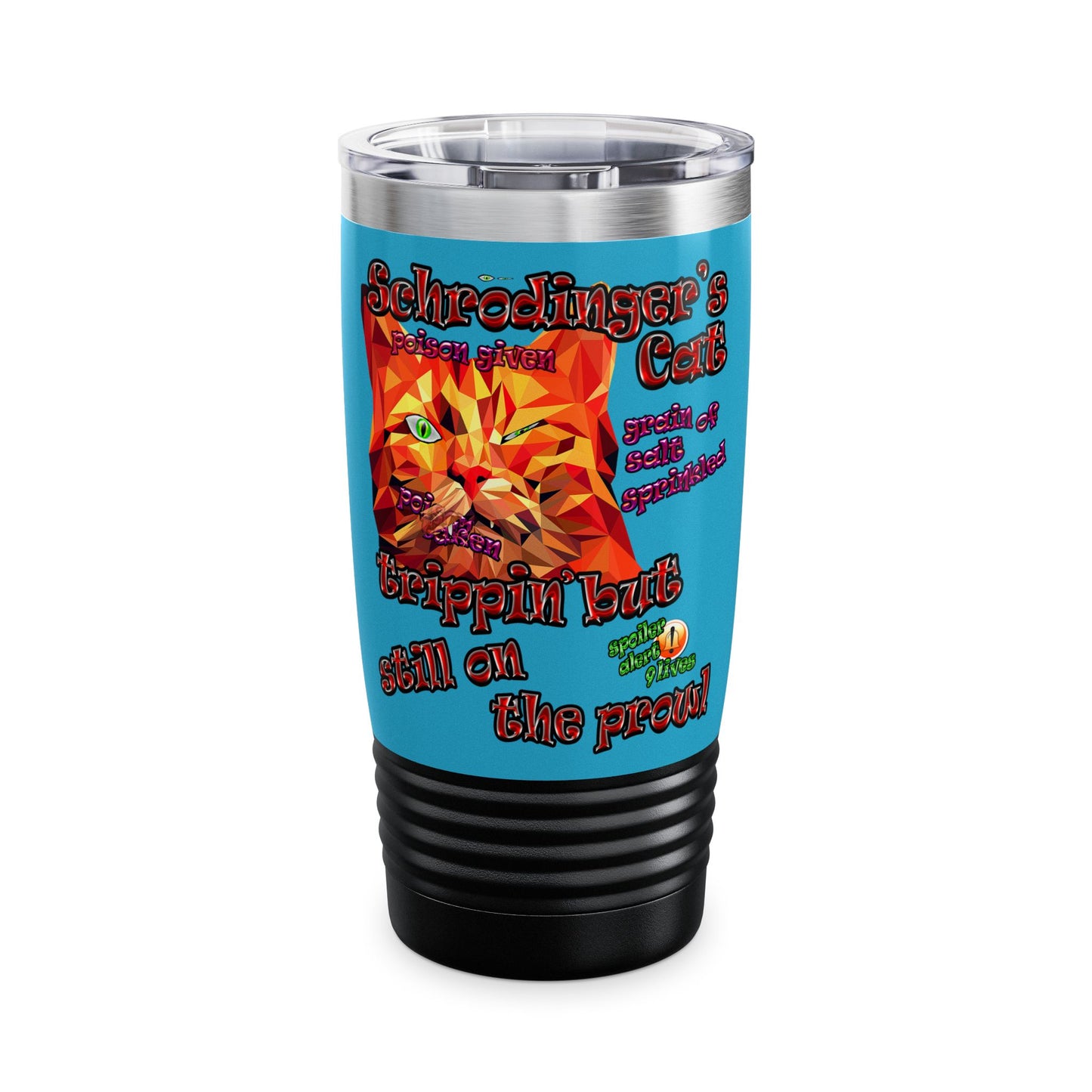 schrodinger's cat - Ringneck Tumbler, 20oz (turquoise)