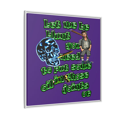 og - framed canvas art (purple)