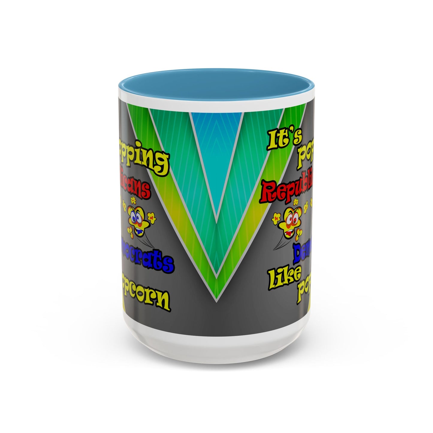 popping like popcorn - Accent Mug (rainbow split)