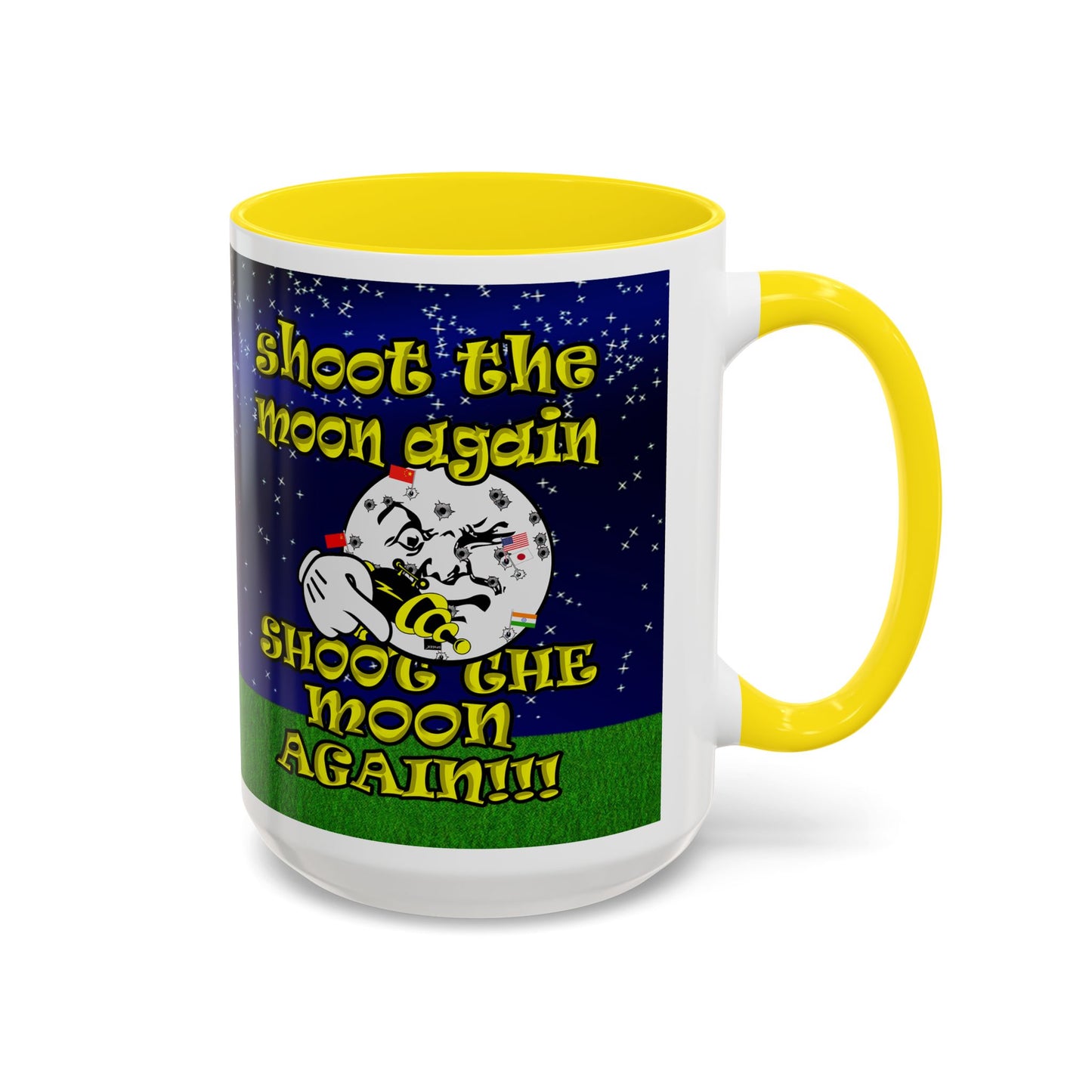 shoot the moon again - Accent Mug ('snoops' background)