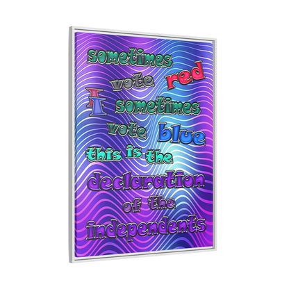 declaration of the independents - framed canvas art (purple wave)