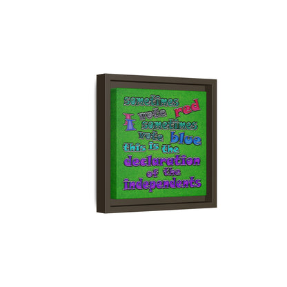 declaration of the independents - framed canvas art (green turf)