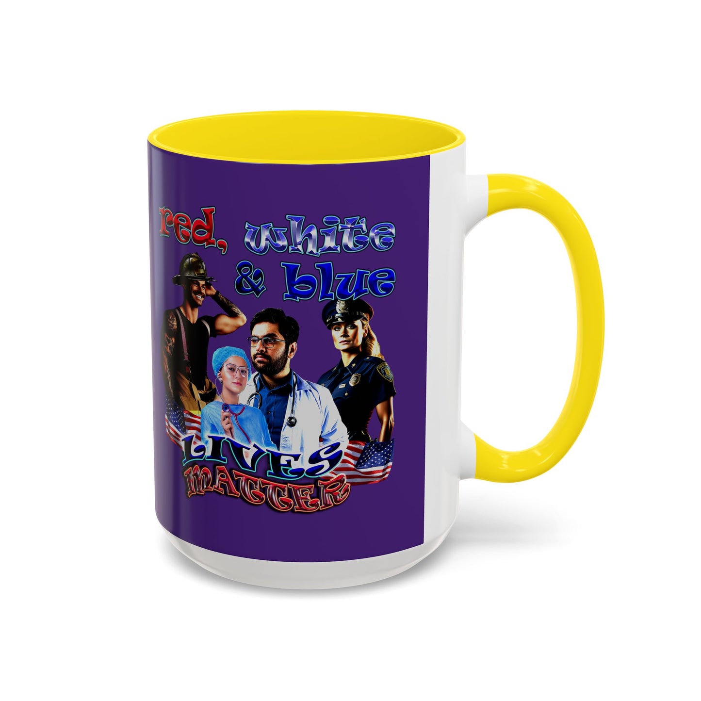 rw&b lives matter - Accent Mug (purple)