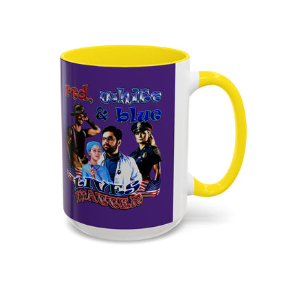 rw&b lives matter - Accent Mug (purple)
