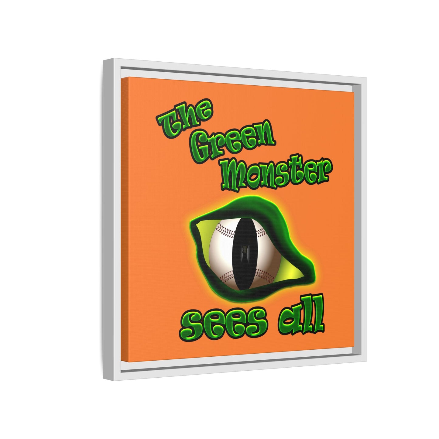 green monster - framed canvas art (crusta)