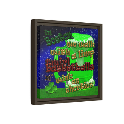celtics logo - framed canvas art ('snoops' background)
