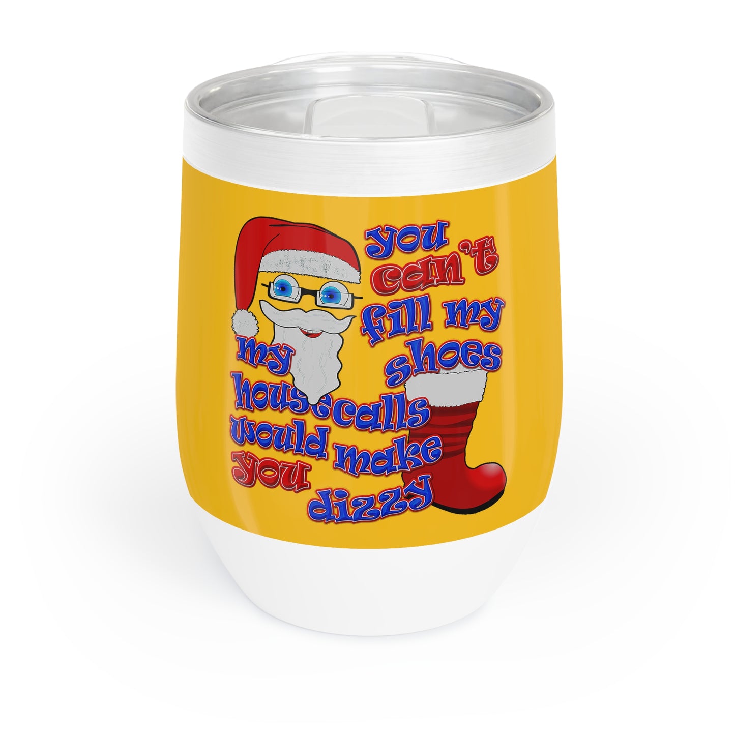 santa's shoes - Chill Wine Tumbler (yellow)