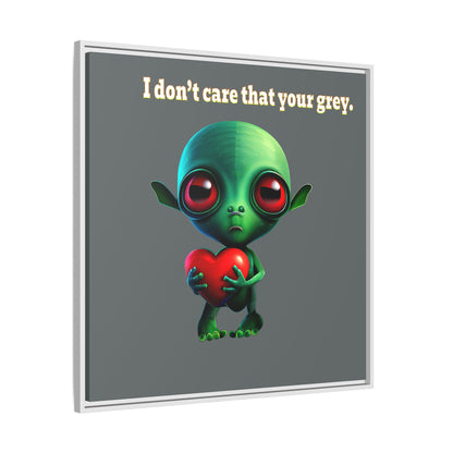 I don't care that your grey - framed canvas art (dark grey)