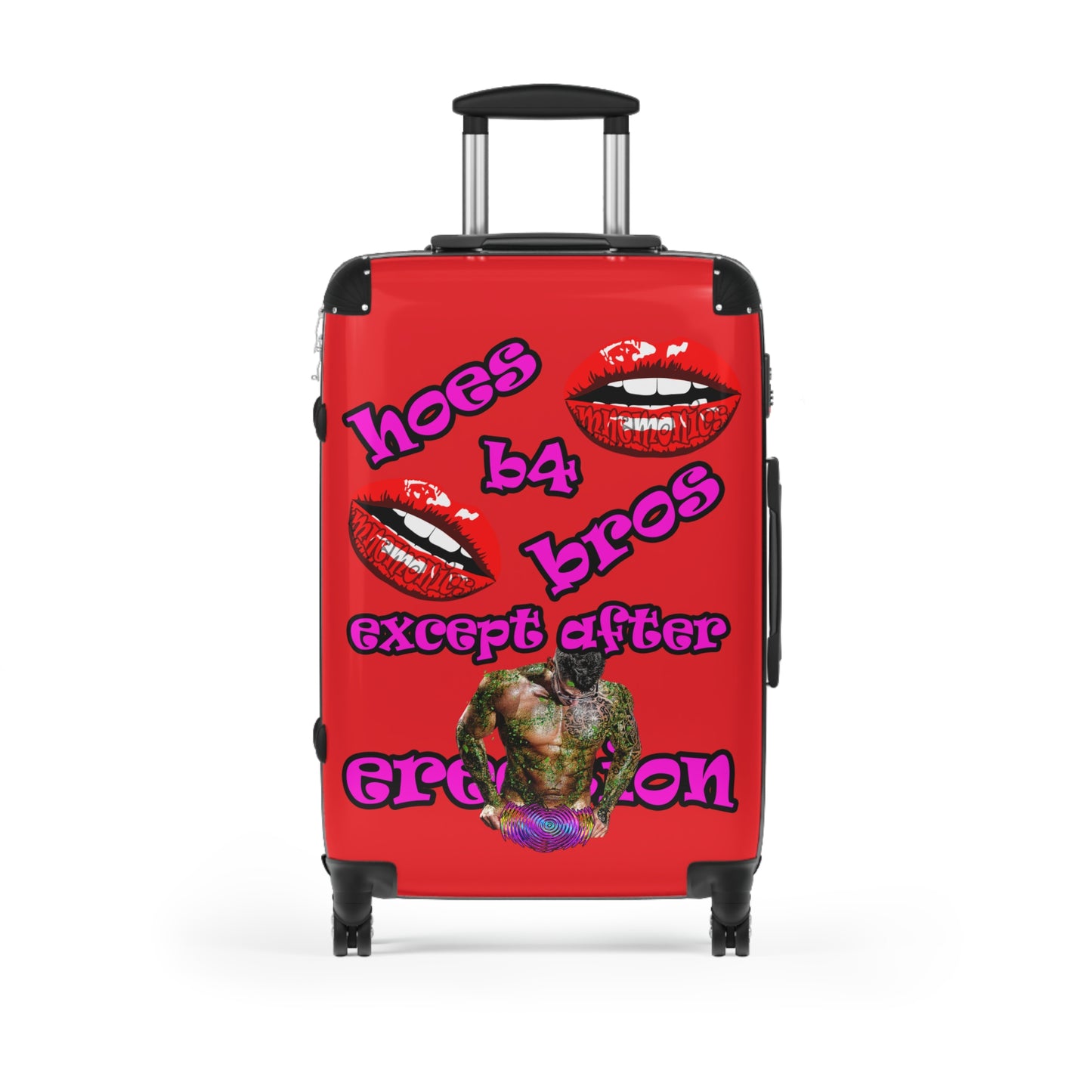 hoes b4 bros - Suitcase (red)