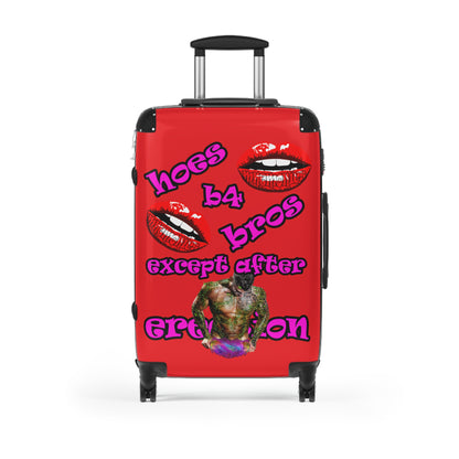 hoes b4 bros - Suitcase (red)
