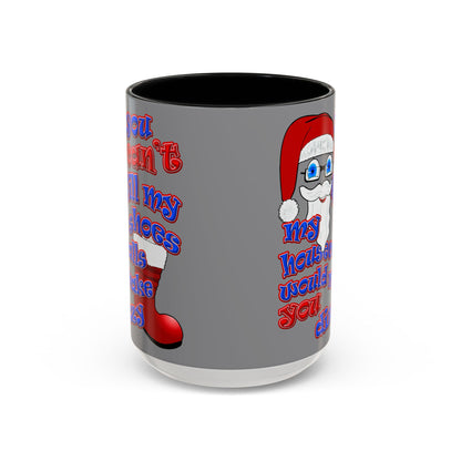 santa's shoes - Accent Mug (grey)
