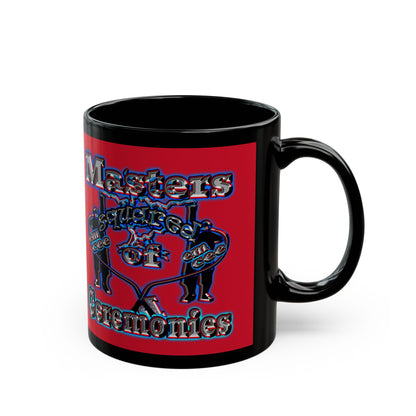 em cee squared - Black Mug (dark red)