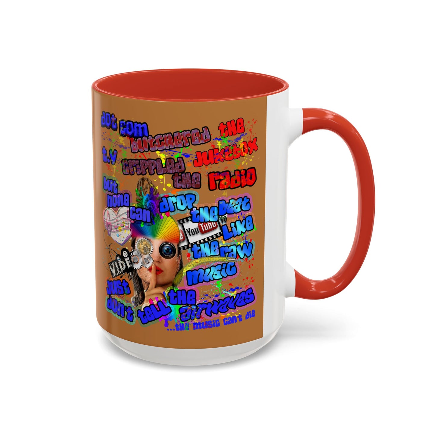 drop the beat - Accent Mug (light brown)