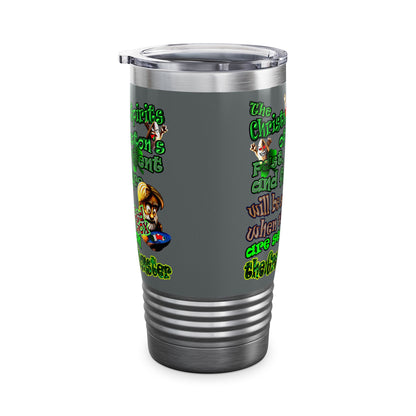christmas spirits of boston - Ringneck Tumbler, 20oz (dark grey)