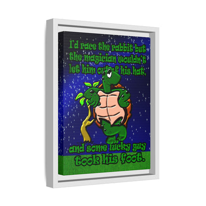 turtle race - framed canvas art ('snoops' background)