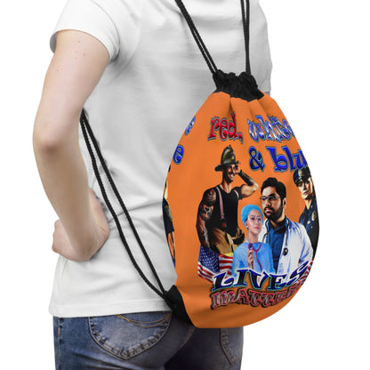 rw&b lives matter - Drawstring Bag (crusta)