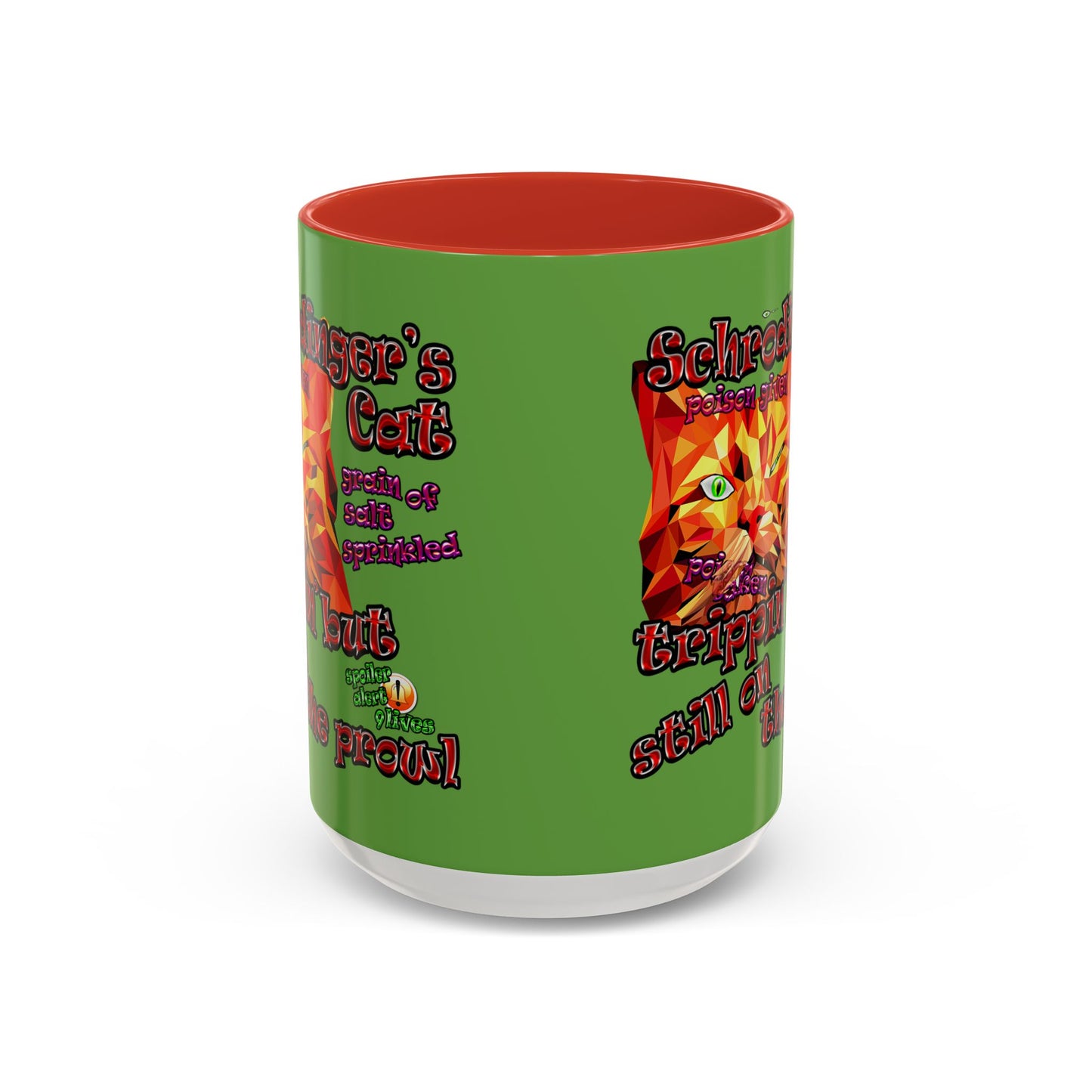 schrodinger's cat - Accent Mug (green)
