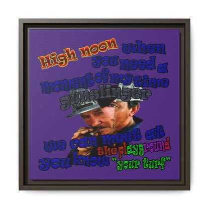 high noon - framed canvas art (purple)