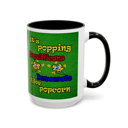 popping like popcorn - Accent Mug (green turf)