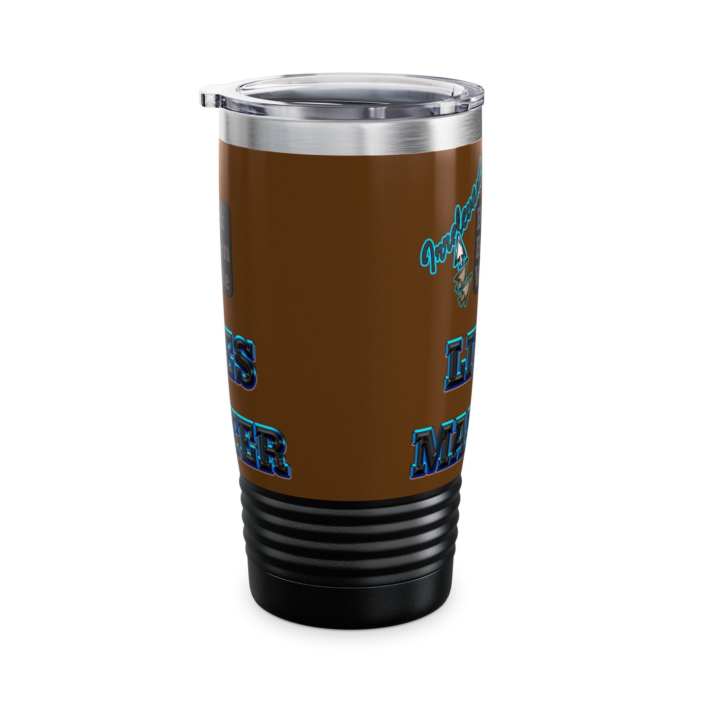 irrelevant - Ringneck Tumbler, 20oz (brown)