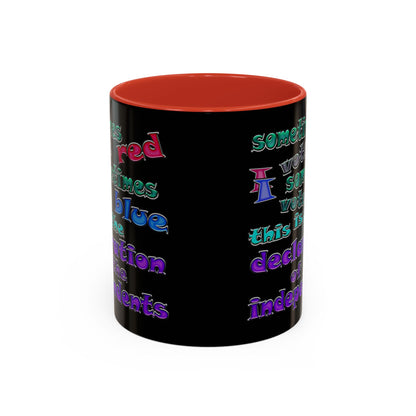 declaration of the independents - Accent Mug (black)