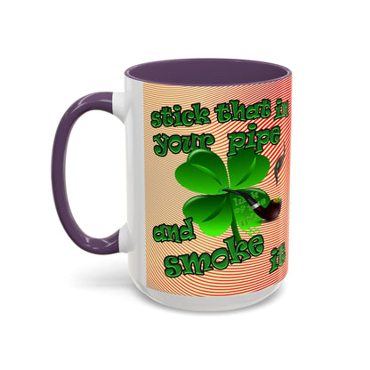 celtics logo - Accent Mug (yellow-orange wave)