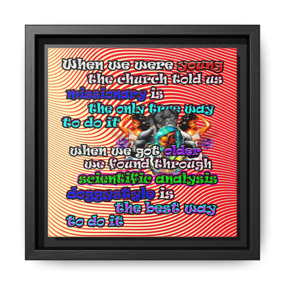 doggystyle - framed canvas art (yellow-orange wave)