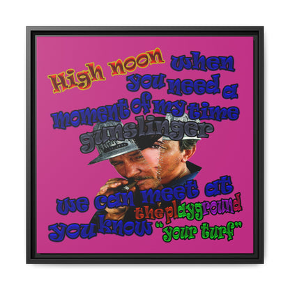 high noon - framed canvas art (pink)