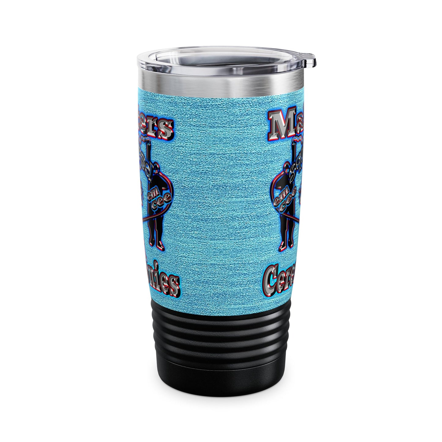 em cee squared - Ringneck Tumbler, 20oz (faded blue)