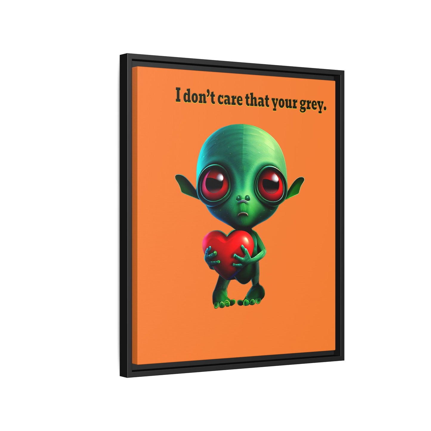 I don't care that your grey - framed canvas art (crusta)