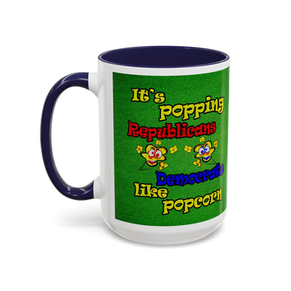 popping like popcorn - Accent Mug (green turf)