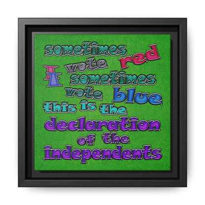 declaration of the independents - framed canvas art (green turf)