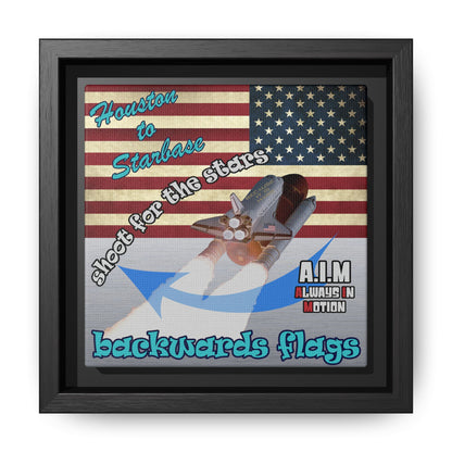 shoot for the stars - framed canvas art (brushed nickel)