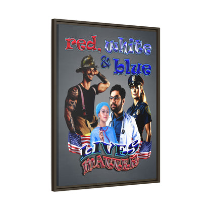 rw&b lives matter - framed canvas art (grey-light grey)