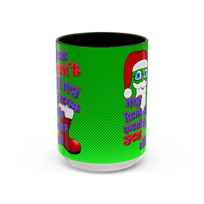 santa's shoes - Accent Mug (logo green)