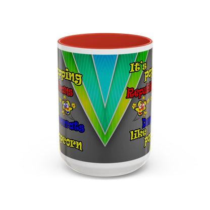 popping like popcorn - Accent Mug (rainbow split)