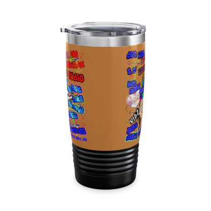 drop the beat - Ringneck Tumbler, 20oz (light brown)