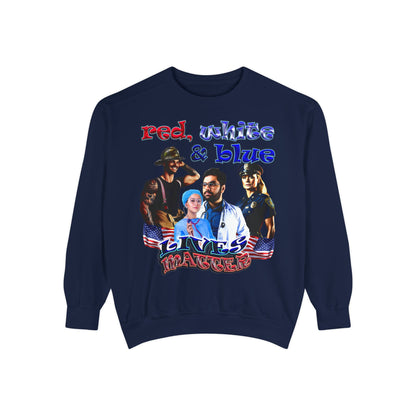 rw&b lives matter - Unisex Garment-Dyed Sweatshirt