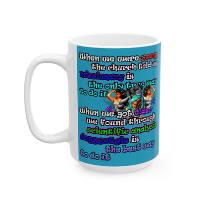 doggystyle - White Mug (turquoise)