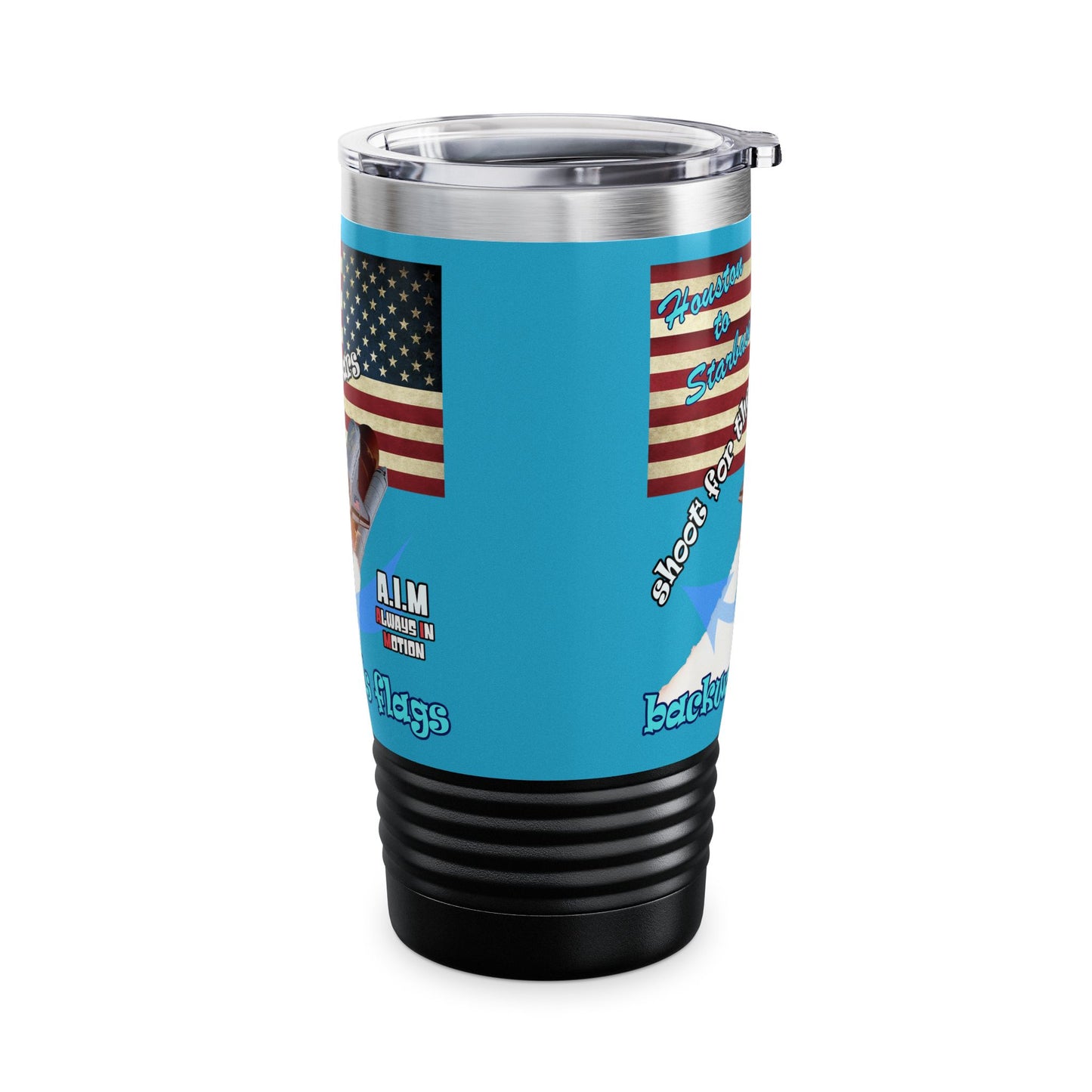 shoot for the stars - Ringneck Tumbler, 20oz (turquoise)