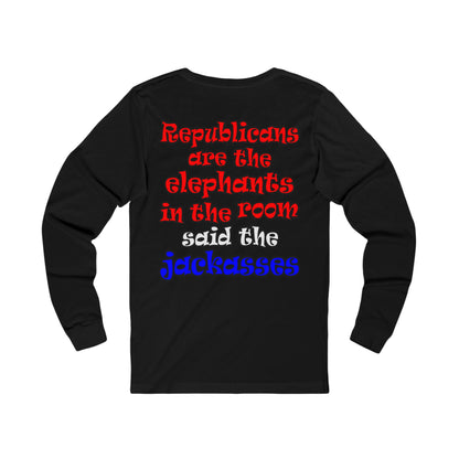 donkeys and elephants - Unisex Jersey Long Sleeve Tee