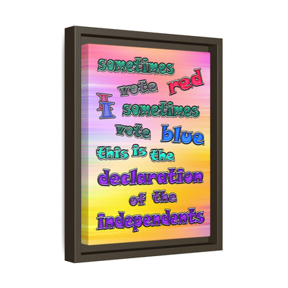 declaration of the independents - framed canvas art (color blur)