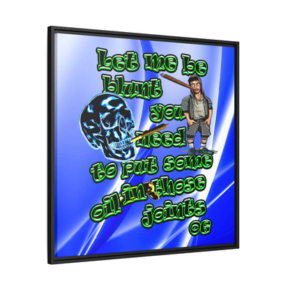 og - framed canvas art (blue-white wave)