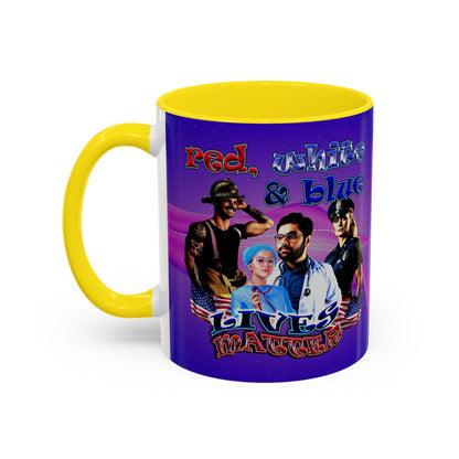 rw&b lives matter - Accent Mug (purple-pink wave)