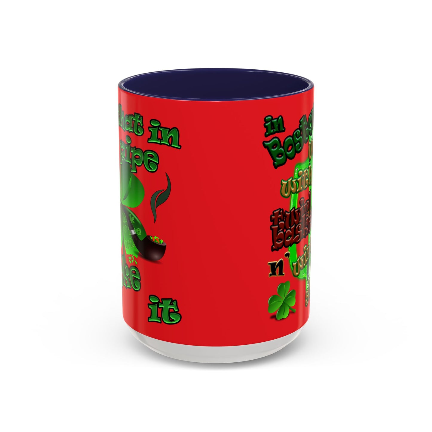 celtics logo - Accent Mug (red)