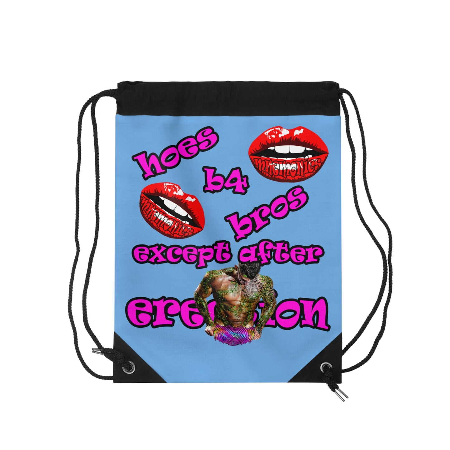 hoes b4 bros - Drawstring Bag (light blue)