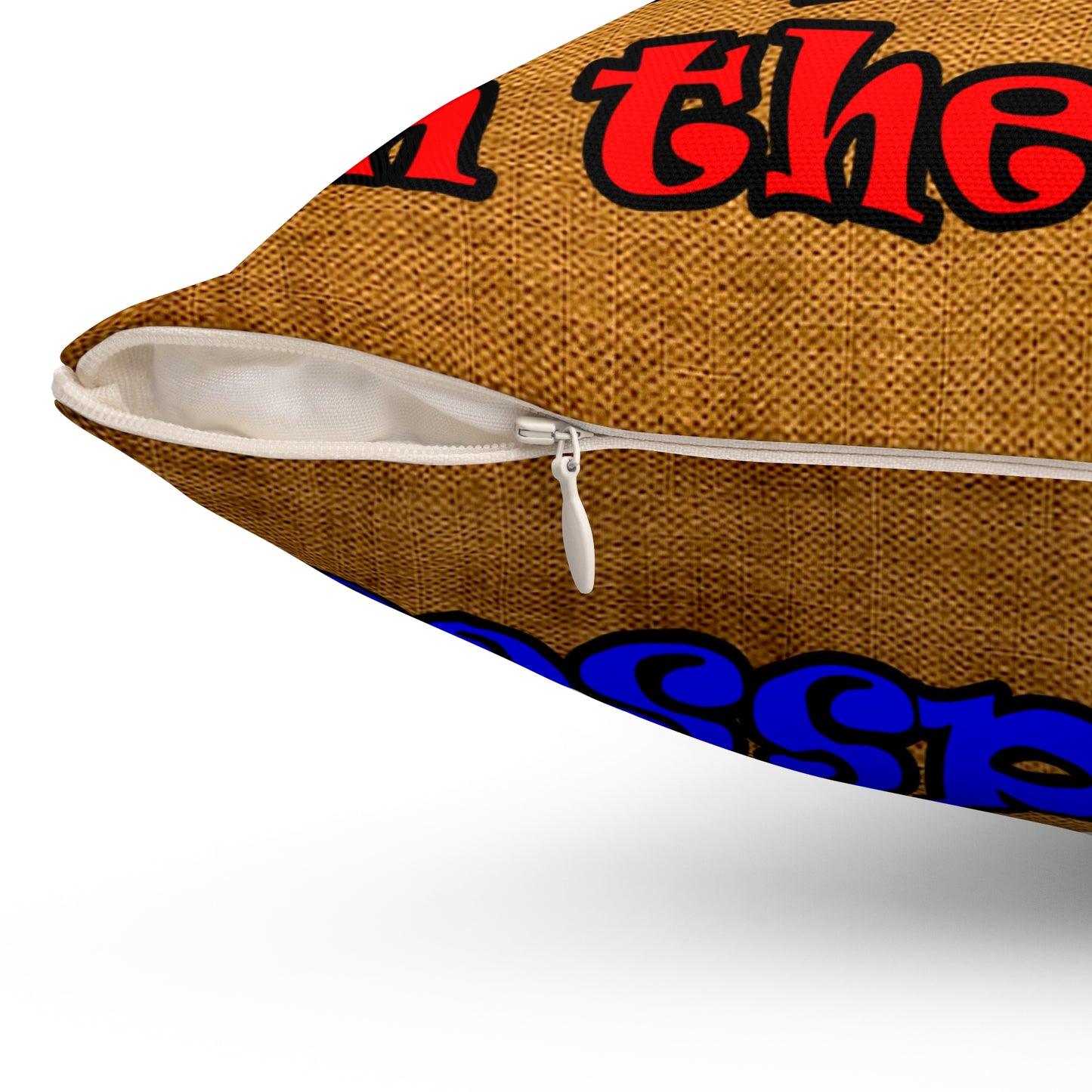 donkeys and elephants - Spun Polyester Square Pillow - (dichromatic brown papyrus)