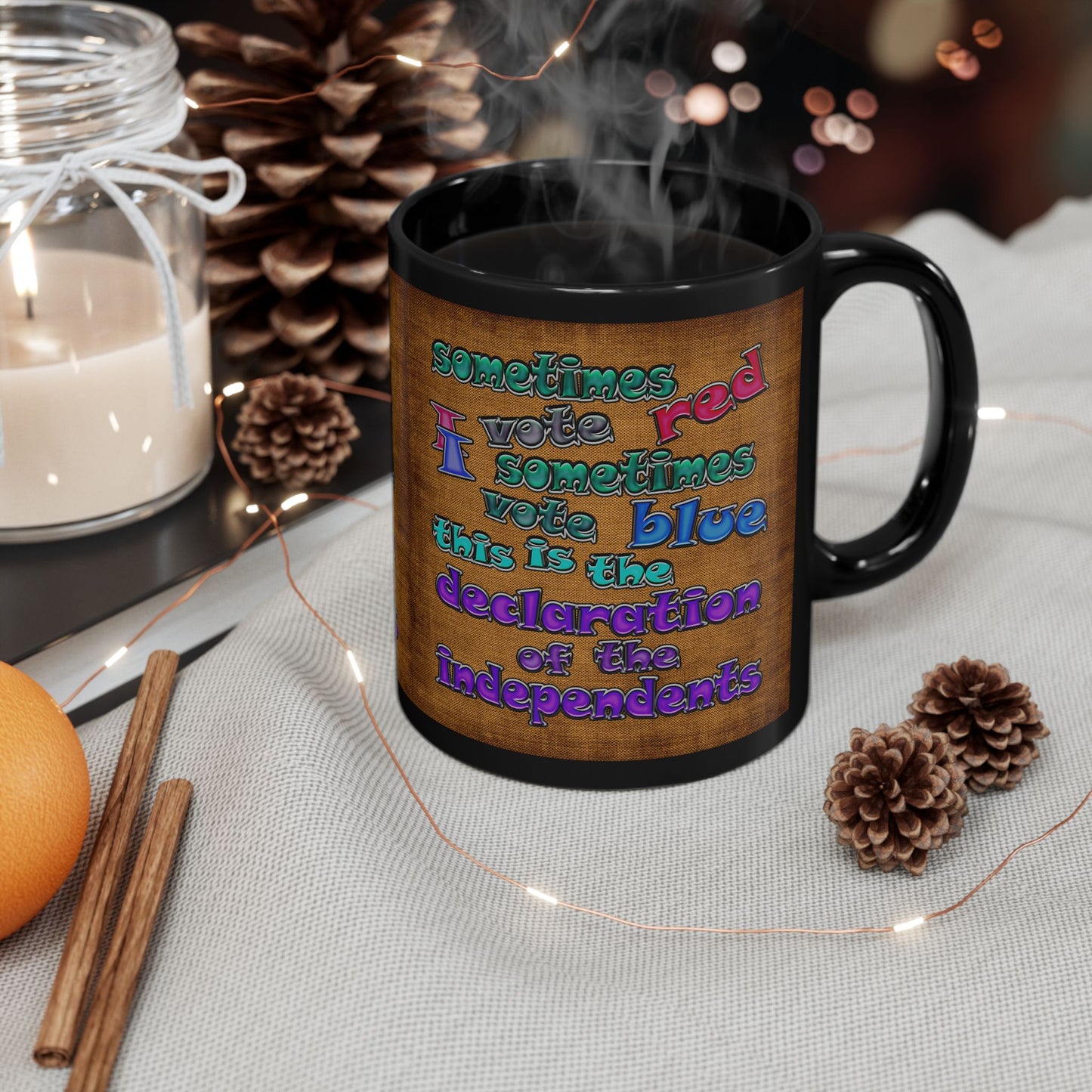 declaration of the independents - Black Mug (brown papyrus)