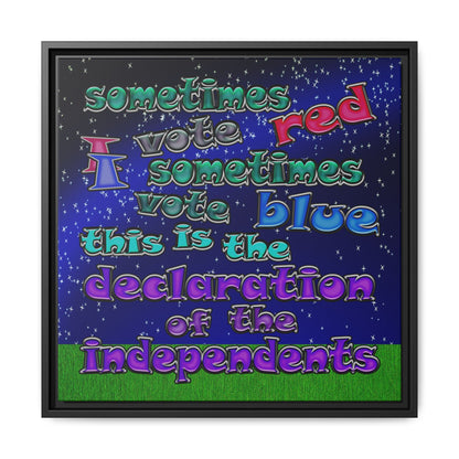 declaration of the independents - framed canvas art ('snoops' background)